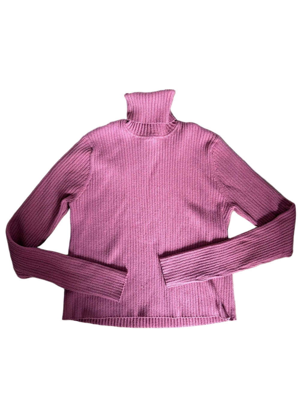 twik Dusty Rose Ribbed Turtleneck Sweater